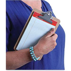 Petit porte-documents universel brun en carton rigide, capacité de 0,75 po, capacité de 5 x 8 feuilles, fabriqué en plastique durable - Product Image 4