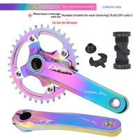 Manivelle de vélo de montagne et de route DFJ en alliage d'aluminium, longueur 170 mm, conception intégrée creuse, roulement haute résistance