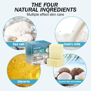 Eliminación de espinillas, poros, tratamiento para el acné, jabón hidratante de glicerina, barra de jabón de sal marina blanqueadora - Product Image 6