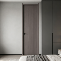 Porte intérieure en MDF chêne gris style industriel, design moderne, insonorisée et ignifuge, pour chambre et cuisine, contemporaine