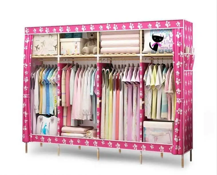 خزانة ملابس بلاستيكية بألوان مزدوجة من YQ JENMW خزانة ملابس قابلة للطي لغرفة النوم