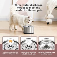 Fontaine à eau intelligente pour animaux de compagnie en acier inoxydable 304, 25L, motif floral, distributeur d'eau pour chiens et chats, filtration multi-étapes, filtre en coton