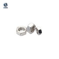 Mur dan baut baja kepala segi enam dengan insert nilon, mur pengunci DIN 985, harga murah untuk konstruksi.