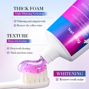 Dentifrice blanchissant à la menthe SADOER 100g Nettoyage en profondeur Élimine les taches dentaires Rafraîchissement buccal Haleine fraîche Usage domestique - Product Image 6