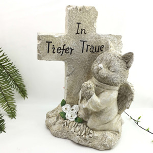 Custom Polyresin Sand Pet <strong>Dog</strong> and Angel <strong>Memorial</strong> <strong>Stone</strong> for Grave - Product Image 6