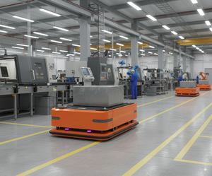 Chariot logistique <span class=keywords><strong>AGV</strong></span> robuste personnalisé de 10 tonnes Trolley Track Straighttransporter Véhicule à plate-forme sans rail intelligent - Product Image 1