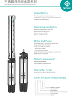 QQPump 6SP46-14 30HP pompe à eau verticale haute pression Submersible pompe à eau à trous de forage pompe centrifuge en acier inoxydable à plusieurs étages