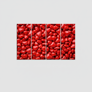 Modern Heart Candy <b>Canvas</b> Print: Elegant Kitchen <b>Wall</b> Decor,SET OF 4 <b>CANVAS</b> - Product Image 2