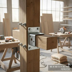 Staffa di Montaggio in Acciaio Zincato 90 X 90 X H.90 mm Modello FER0720 per Pennarelli Italia - Product Image 2