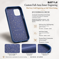 Étui de téléphone magnétique en cuir artisanal avec logo personnalisé en relief pour iPhone 18 17 16 15 Pro Max, doublure en velours doux, OEM ODM