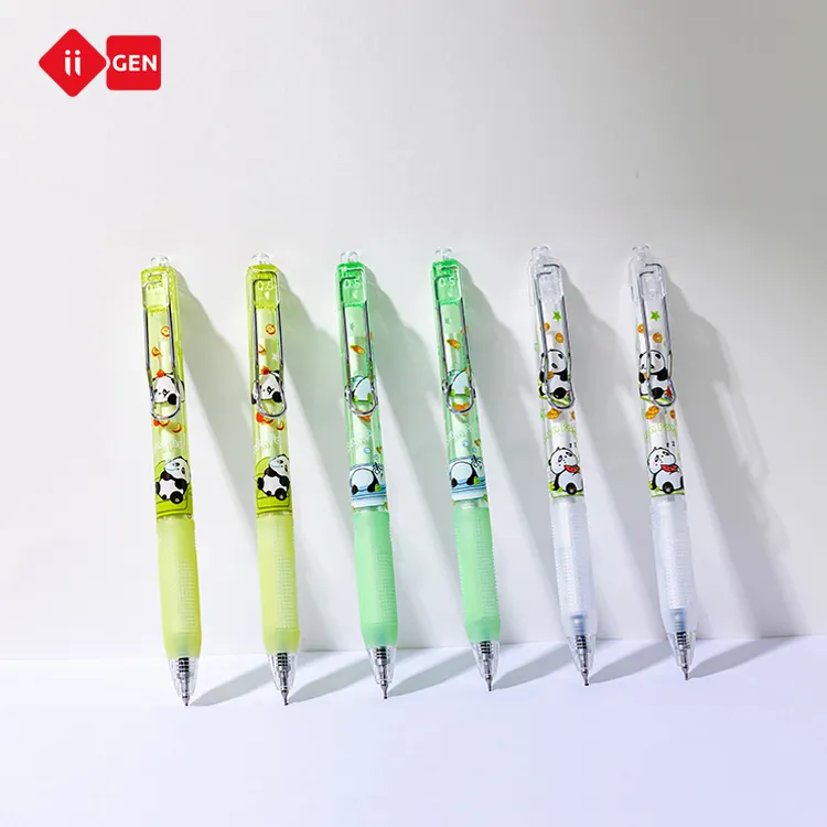 IIGEN Kun Panda новый дизайн фирменные ручки Kawaii пресс гелевая ручка для студентов школьные канцелярские принадлежности гелевая ручка