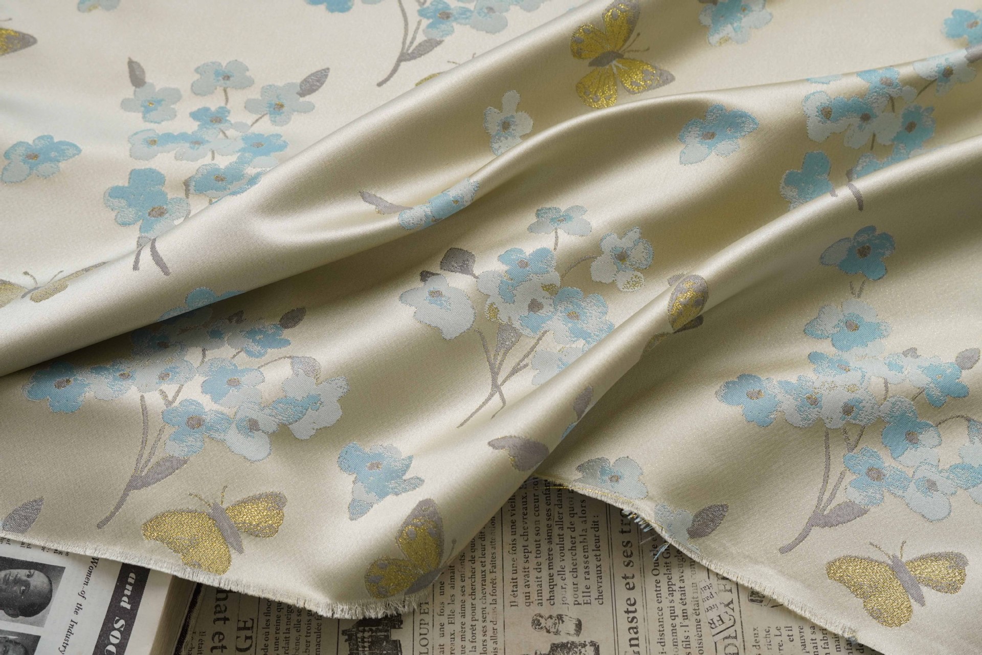 New Style Chinese Song Brocade Elegant Plain Color Yarn Dyed Jacquard Fabric