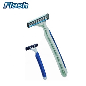 Maquinillas de Afeitar Desechables de Triple Hoja de Acero Inoxidable con Mango de Goma, Marca SOLINSHAVE <span class=keywords><strong>para</strong></span> Hombre, Empaque en Bolsa o Blister - Product Image 4