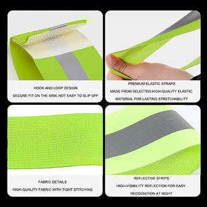 Bandas Reflectantes de Alta Visibilidad de Grado Ingeniería para Muñecas, <span class=keywords><strong>Brazos</strong></span>, Tobillos y Piernas, Seguras para Caminar, Ciclismo, Correr, Uso Nocturno, 4cm/5cm - Product Image 2