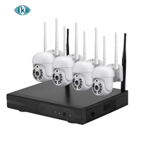 Eseecloud Kit NVR nirkabel WIFI, kamera luar ruangan Audio AI CCTV PTZ Mini 3MP 5MP keamanan 4CH 8CH 2.4G 5G, Alarm penglihatan malam