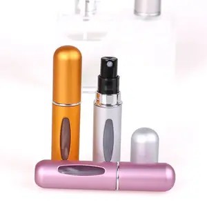 Garrafa de vidro para perfume portátil para meninas, garrafa dispensadora pequena de fundo fácil para colocar no bolso