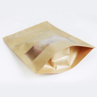 Bolsa de Papel Kraft Reutilizable con Cierre Zip y Ventana para Impresión Digital de Logotipos de Alimentos, Excelente Manejo de Superficies