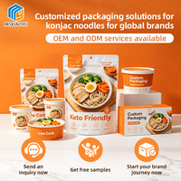 Wholesale Factory ODM Keto Diet Low Carb Meal Replacement Instant Shirataki Konjac Kale Noodles Bag 1000 Bag MOQ