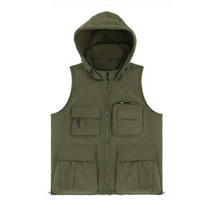 Chaleco con Capucha y Forro de Terciopelo para Invierno, Abrigo Deportivo Unisex para Clima Frío y Cálido, Overol para Fotógrafos y Reporteros al Aire Libre - Product Image 6