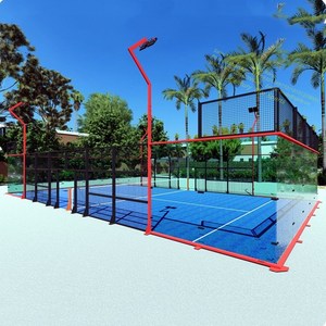 Césped <span class=keywords><strong>Artificial</strong></span> para pistas de tenis, paleta panorámica de césped azul para <span class=keywords><strong>Padel</strong></span>, vidrio templado de 12mm, <span class=keywords><strong>precio</strong></span> de fábrica - Product Image 2