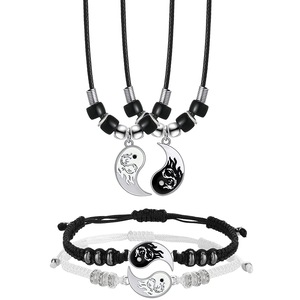 Meilleures ventes transfrontalières : Ensemble <span class=keywords><strong>de</strong></span> bracelets Tai Chi Bagua vintage en Kevlar tressé à la main avec diamants pour couples, vente en gros immédiate - Product Image 3