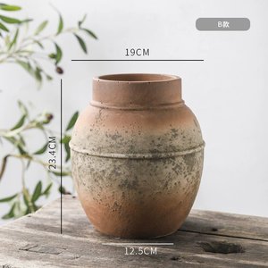 Pot de fleurs en céramique texturée vieillie, artisanal de Jingdezhen, en <span class=keywords><strong>terre</strong></span> <span class=keywords><strong>cuite</strong></span>, pour la décoration intérieure des plantes - Product Image 6