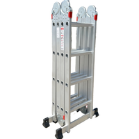 Échelle pliante multifonctionnelle en aluminium de l'usine Shandong Maidean, 4x3, 4x4, 4x5, 4x6 marches