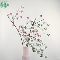 Hochwertige Künstliche Frucht- und Beeren-Rattan-Zweige für Blumendesign-Arrangements, Große 140cm Florale Weidenzweige zur Heimdekoration
