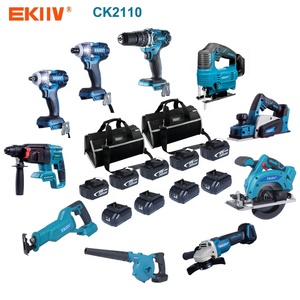 EKIIV 4ah <span class=keywords><strong>5ah</strong></span> 6ah 18V marteau électrique sans fil perceuse à percussion tournevis 21v outil électrique sans fil combo kit - Product Image 2