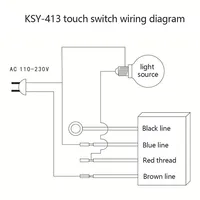 AC110-230V tactile interrupteur de lumière lampe de Table gradateur Module de commande capteur interrupteur tactile Compatible avec les lampes à incandescence LED applique