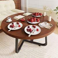 Table basse nordique simple, table basse ronde moderne pour le salon
