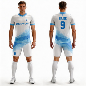 Uniformes de Fútbol Personalizados al por Mayor con Rayas, Diseño Gratuito, Camiseta de Fútbol Transpirable de Secado Rápido para Hombre - Product Image 5