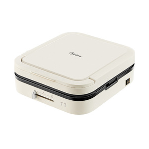 Plaque chauffante électrique Midea 1600W, chauffage double face, plaque amovible et lavable, blanche, pour crêpes et petit-déjeuner - Product Image 1