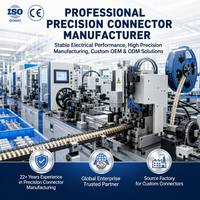 90 °   Conector D-SUB Hembra Serie 57BR de Ángulo Recto HD con Soporte Z Integrado Remachado y Orificios de Montaje Planos para Control Industrial