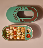 Boîtes d'emballage personnalisées ovales pour aliments, dattes, gâteaux de mariage, chocolats, en carton transparent de luxe pour desserts du Ramadan