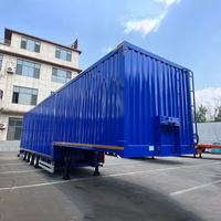 Semi-remorque fourgon sec Chitu 53 pieds de long, plaque d'acier blindée pour l'Amérique du Nord, charge utile maximale 70 000 kg, 3 essieux, capacité 60 tonnes, excellente qualité