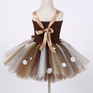 Costumes <span class=keywords><strong>de</strong></span> noël nouveau Design filles cadeau <span class=keywords><strong>renne</strong></span> cerf Animal princesse robe Costume <span class=keywords><strong>de</strong></span> noël avec girafe bois bandeau - Product Image 4