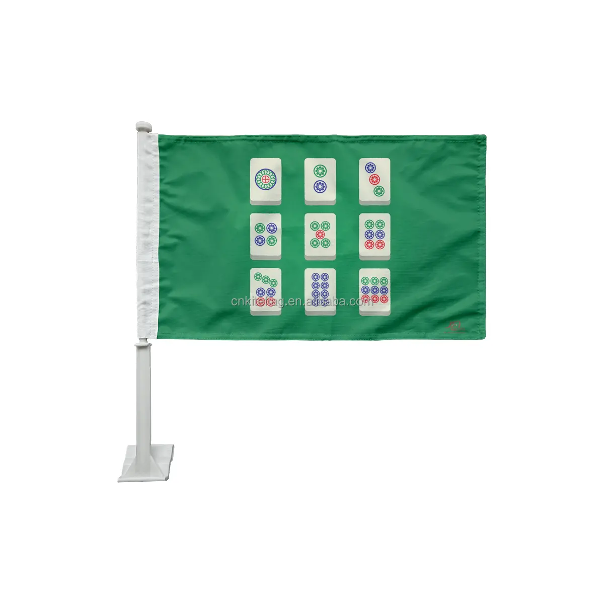 Hersteller 12x18 Zoll Mahjong Auto Flagge mit Halters tange Anpassen Kreative Muster Auto Flaggen