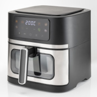 Friteuse à air moderne sans huile de 8 litres en acier inoxydable avec cuisson rapide, contrôle numérique, multifonction, pièces détachées incluses