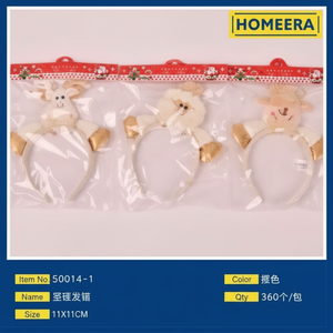 Fascia di natale all'ingrosso colori misti poliestere materiale plastico 360 pezzi Per scatola - Product Image 1