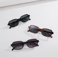 Lunettes de soleil vintage rectangulaires en acétate pour femmes et hommes, style rétro, protection UV400, monture écaille de tortue tendance, pour la conduite en extérieur