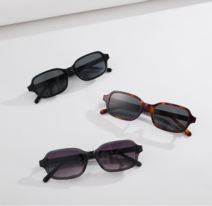 Vintage Rectangle Acetate Sunglasses Women Men Retro Shades UV400 Protection Fashion Tortoise Shell <b>Frame</b> Outdoor Driving - Product Image 1