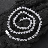 Collier chaîne tennis épaisse 6 mm plaqué or 18 carats avec zircons, style hip-hop pour hommes