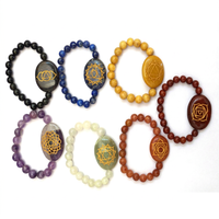 7 chakra piedra reiki pulsera conjunto