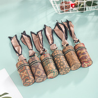 Offre Spéciale : Porte-clés Pochette à Rouge à Lèvres Florale Vintage, Mini Porte-monnaie Style Européen, Breloque Sac Seau Luxe Léger, Cadeau en Gros