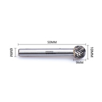 TC-Tools D1009M06 Herramientas de alta calidad Rebabas de carburo de doble corte Premium para metalúrgicos profesionales