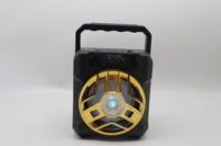 Suara Stereo Speaker Keras Surround, Audio Jack 3.5Mm Pemutar Musik Bass Lampu Warna-warni Bertenaga Subwoofer Speaker USB
