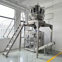 Hoge snelheid tot 70 zakken multihead weegschaal verpakkingsmachine voor chips, cashewnoten en snacks