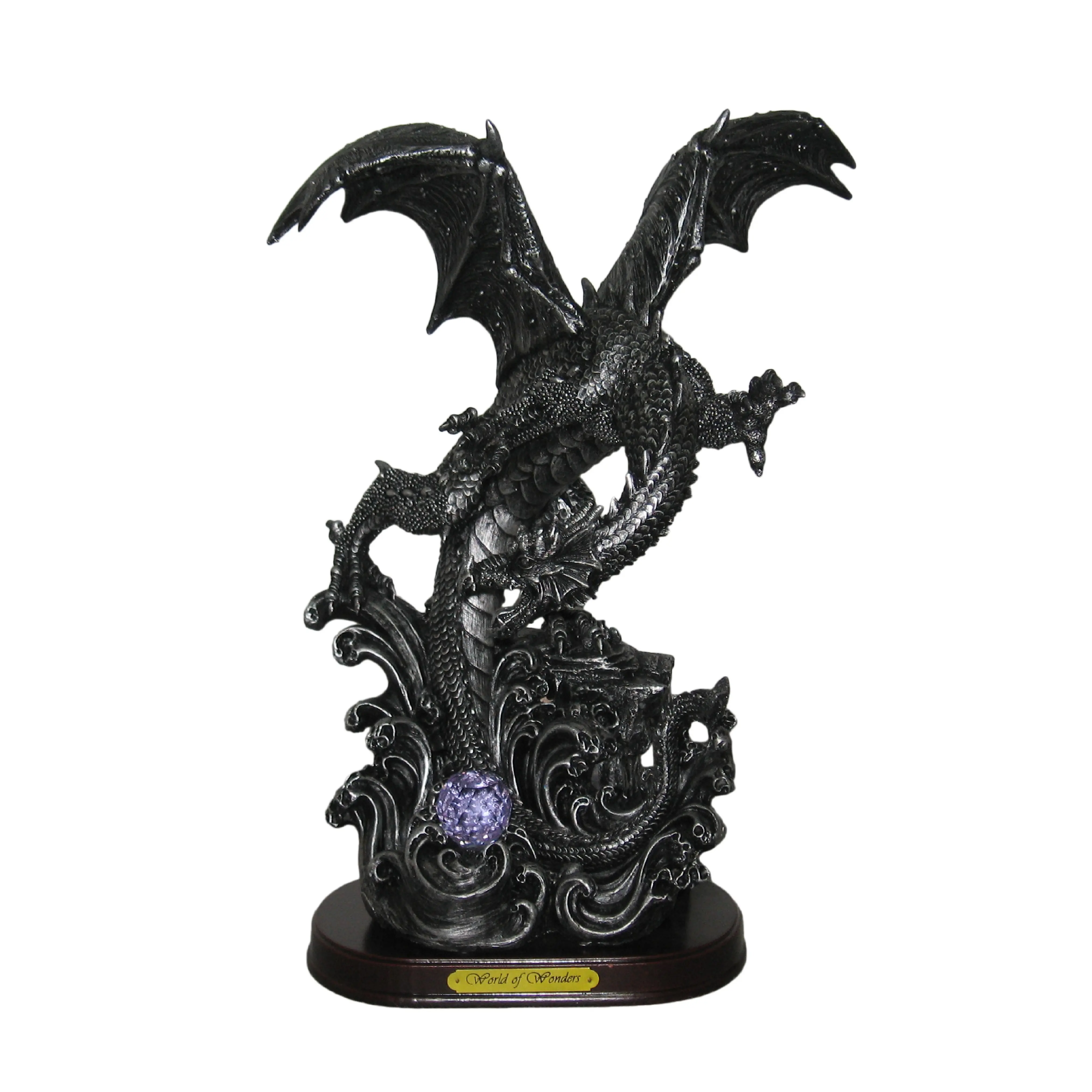 Custom Hars Home Desktop Ornament Creatieve Zwart Gothic Aangepaste Wings Dragon Kantoor Ornament