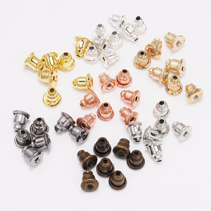 Tapones de metal para las orejas, colores variados, hierro chapado, para la fabricación de pendientes, componentes de joyería - Product Image 1